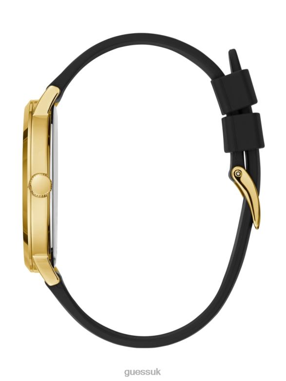 GUESS Men Analog Watch Gold-Tone and Black Accessory V28V63604