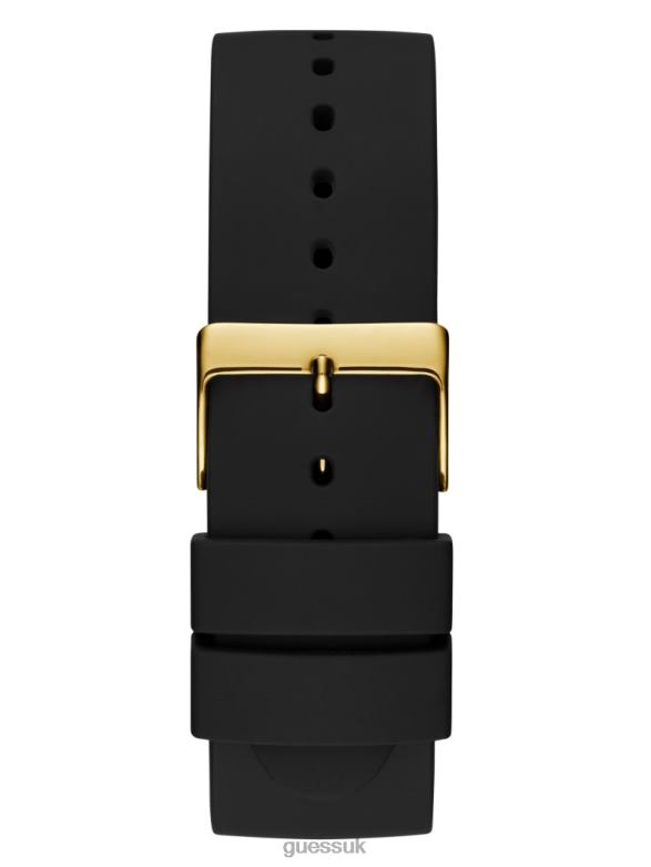 GUESS Men Analog Watch Gold-Tone and Black Accessory V28V63604
