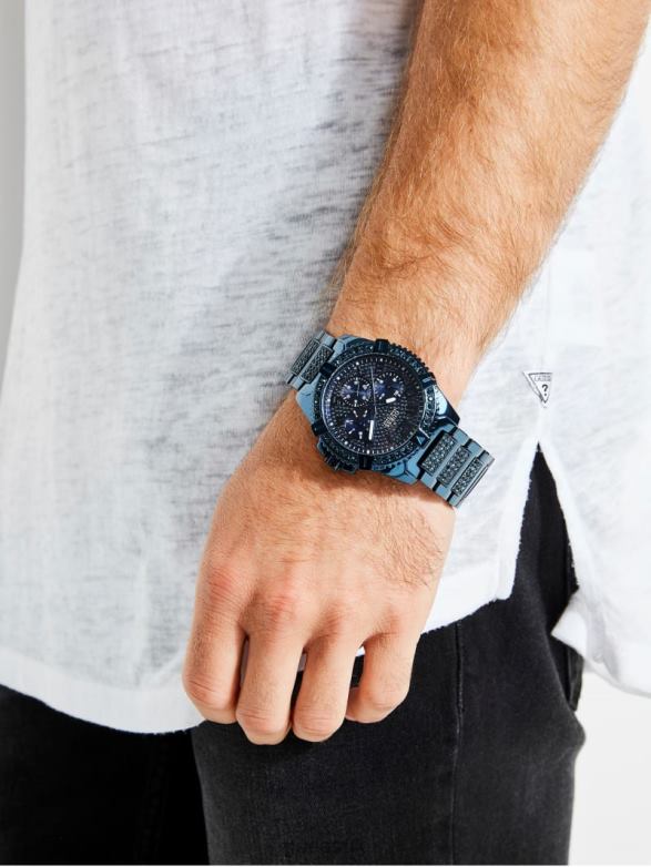 GUESS Men Sport Multifunction Watch Blue Accessory V28V63548