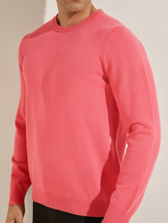 GUESS Men Eco Liam Crew Sweater Drift Pink Apparel V28V64174