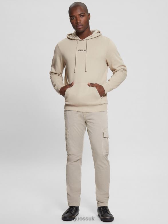 GUESS Men Eco Roy Logo Hoodie Nomad Apparel V28V63966