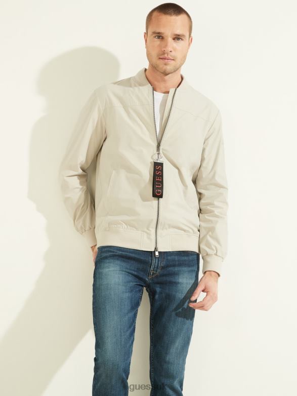 GUESS Men Comfort Flight Jacket Grey Boundary Apparel V28V64107
