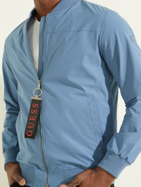 GUESS Men Comfort Flight Jacket Rigel Blue Apparel V28V64111