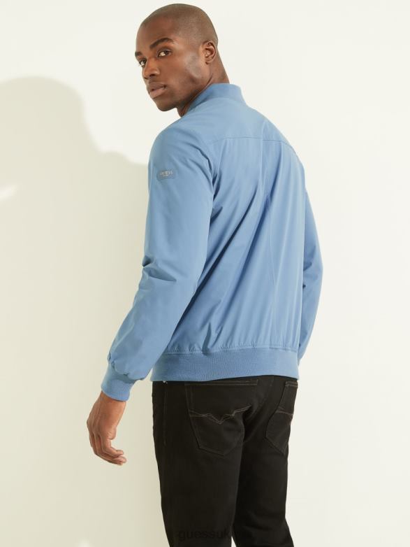 GUESS Men Comfort Flight Jacket Rigel Blue Apparel V28V64111