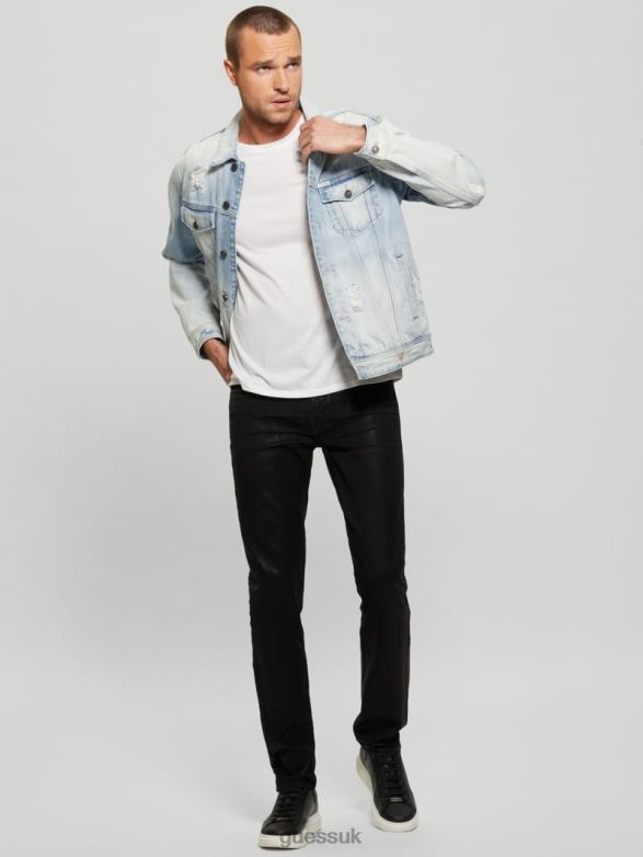 GUESS Men Eco Dillon Jacket Light Wash Apparel V28V63947