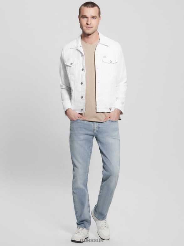 GUESS Men Eco Dillon Jacket Optic White Apparel V28V63955