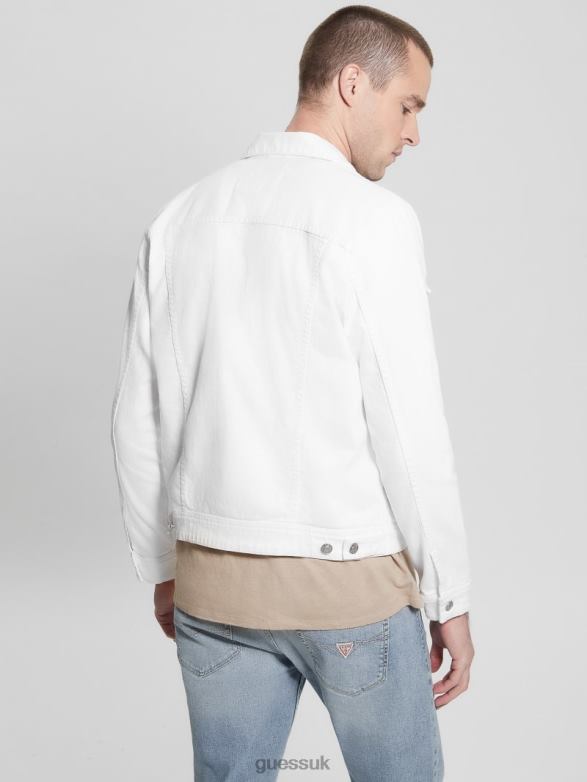 GUESS Men Eco Dillon Jacket Optic White Apparel V28V63955