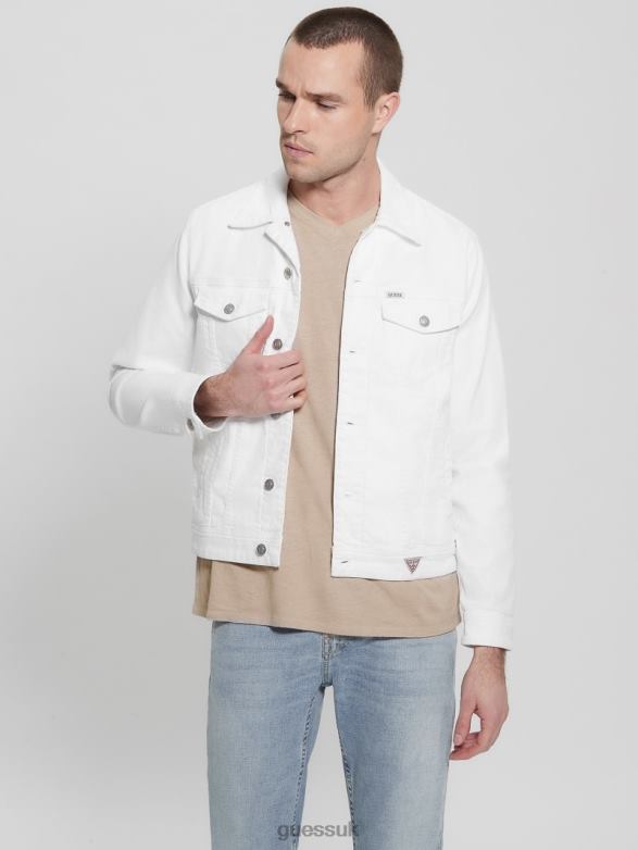 GUESS Men Eco Dillon Jacket Optic White Apparel V28V63955