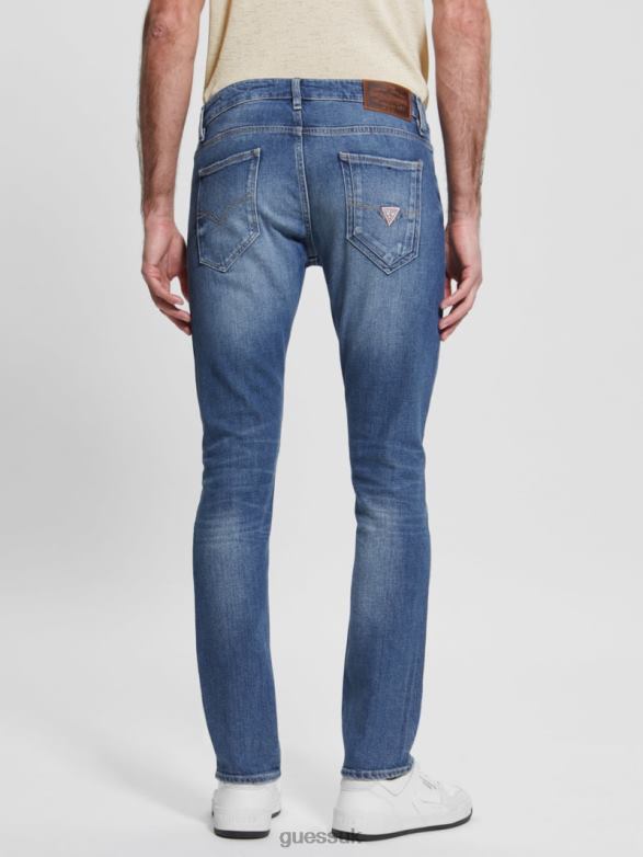 GUESS Men Eco Miami Destroyed Skinny Jeans Rower Apparel V28V63995