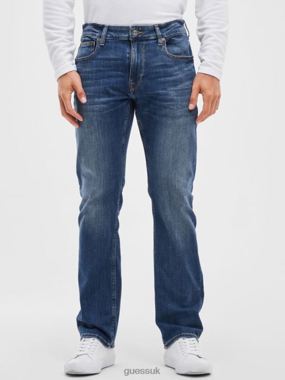 GUESS Men Eco Regular Straight Jeans Delta Wash Apparel V28V63993