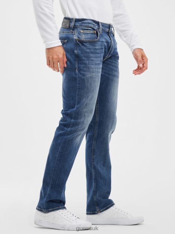 GUESS Men Eco Regular Straight Jeans Delta Wash Apparel V28V63993