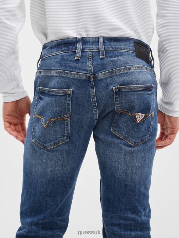 GUESS Men Eco Regular Straight Jeans Delta Wash Apparel V28V63993