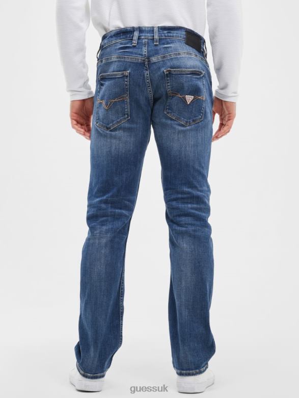 GUESS Men Eco Regular Straight Jeans Delta Wash Apparel V28V63993