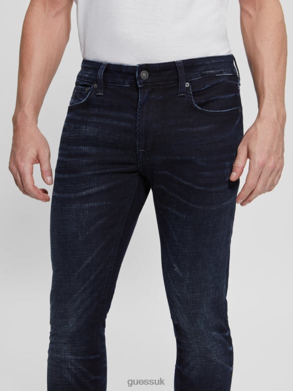 GUESS Men Eco Skinny Jeans Carbon Indigo Apparel V28V64006