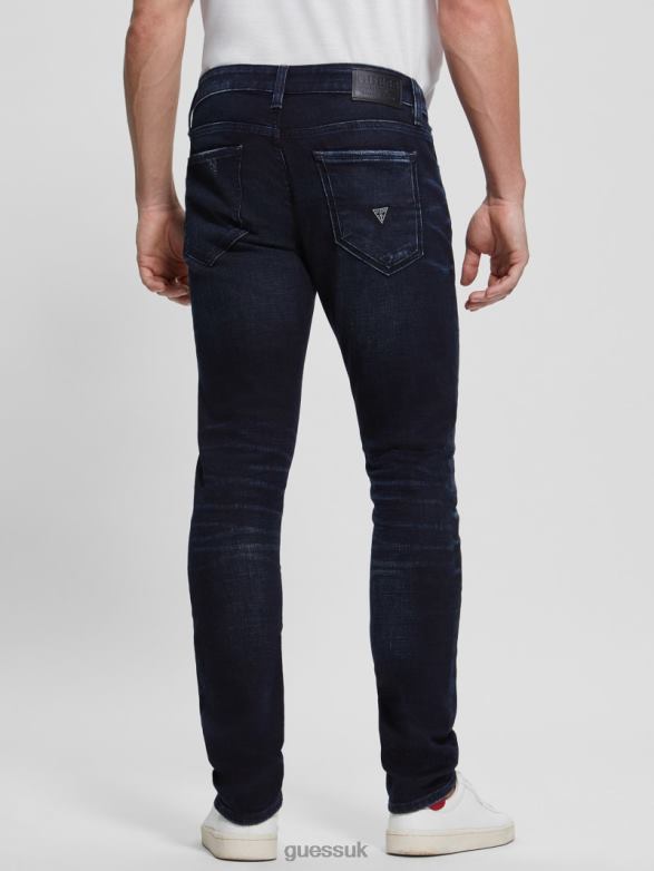 GUESS Men Eco Skinny Jeans Carbon Indigo Apparel V28V64006