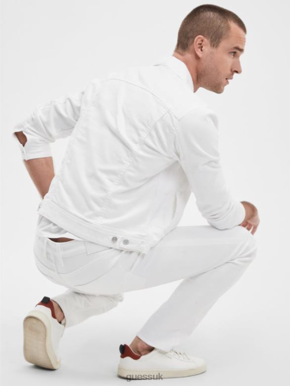 GUESS Men Eco Tapered Jeans Optic White Apparel V28V63954