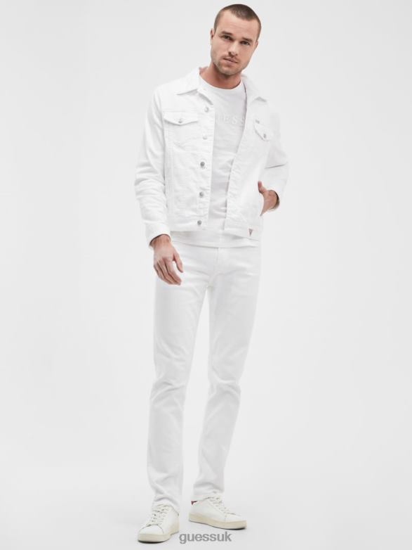 GUESS Men Eco Tapered Jeans Optic White Apparel V28V63954