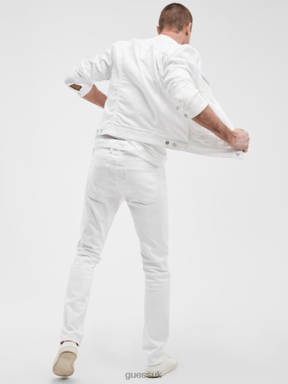 GUESS Men Eco Tapered Jeans Optic White Apparel V28V63954
