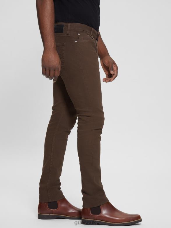GUESS Men Eco Tapered Jeans Rich Coffee Multi Apparel V28V64074