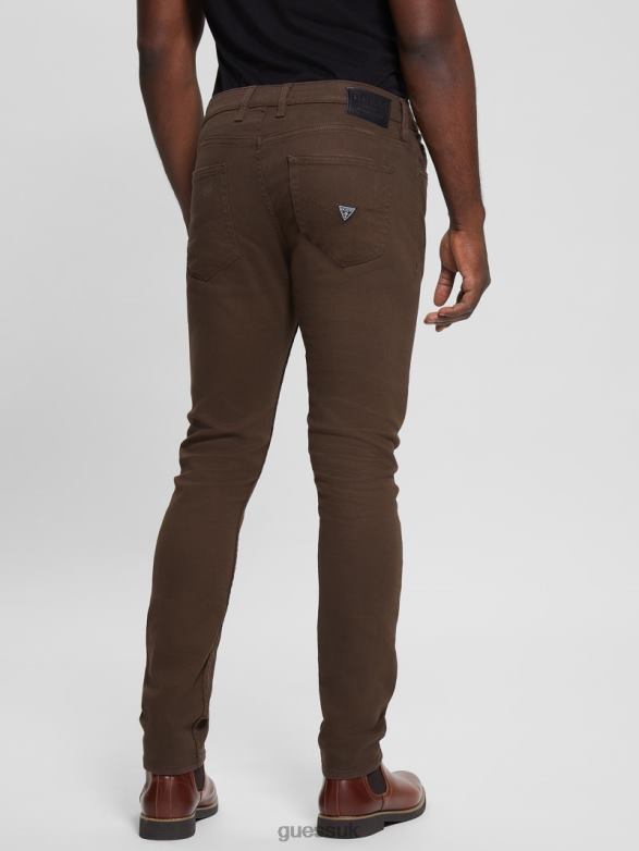 GUESS Men Eco Tapered Jeans Rich Coffee Multi Apparel V28V64074