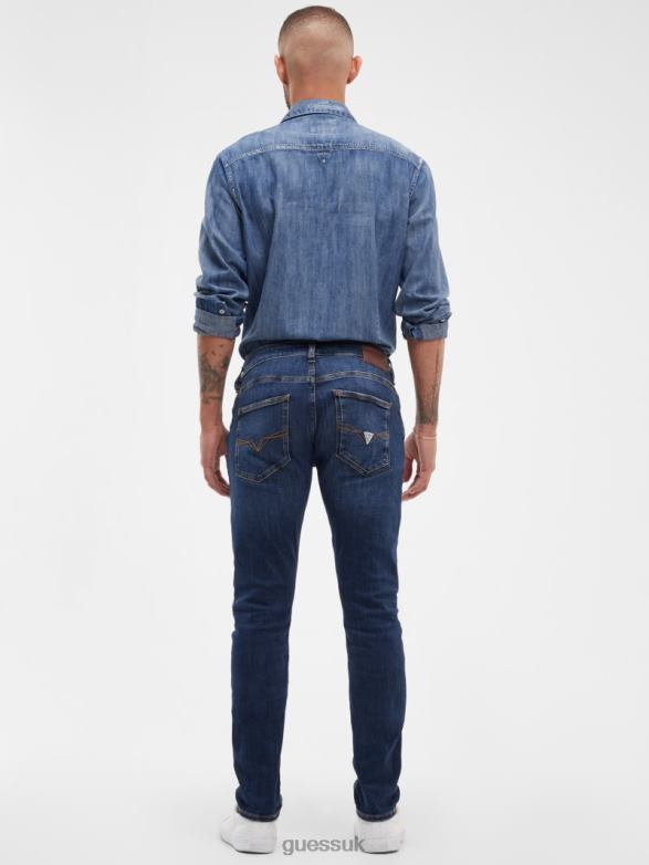 GUESS Men Faded Skinny Jeans Olvera Wash Apparel V28V63980