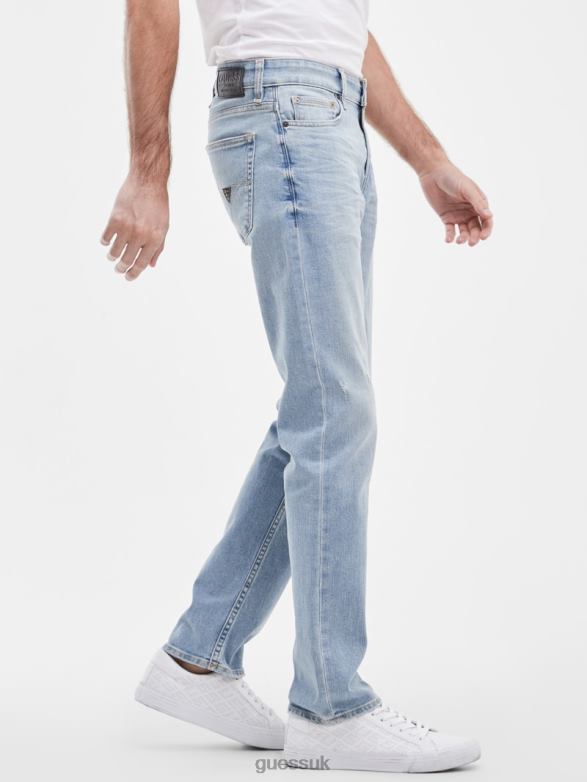 GUESS Men Faded Tapered Jeans Jackson Wash Apparel V28V63962