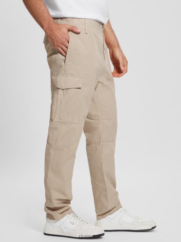 GUESS Men Carter Cargo Pants Pasadena Stone Apparel V28V64065
