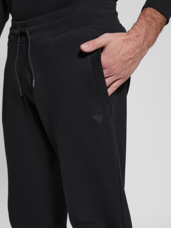 GUESS Men Eco Aldwin Logo Pants Black Apparel V28V63972