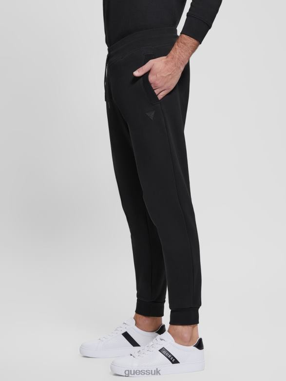 GUESS Men Eco Aldwin Logo Pants Black Apparel V28V63972