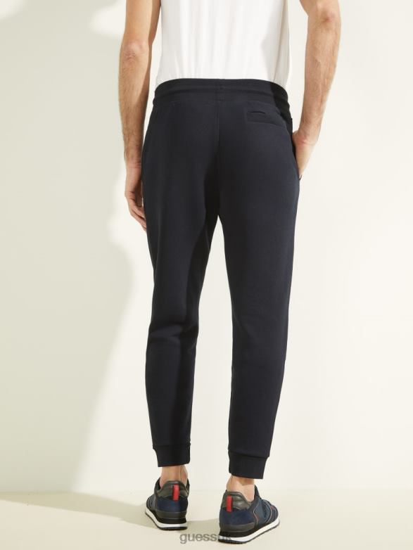 GUESS Men Eco Aldwin Logo Pants Deep Marine Apparel V28V64170