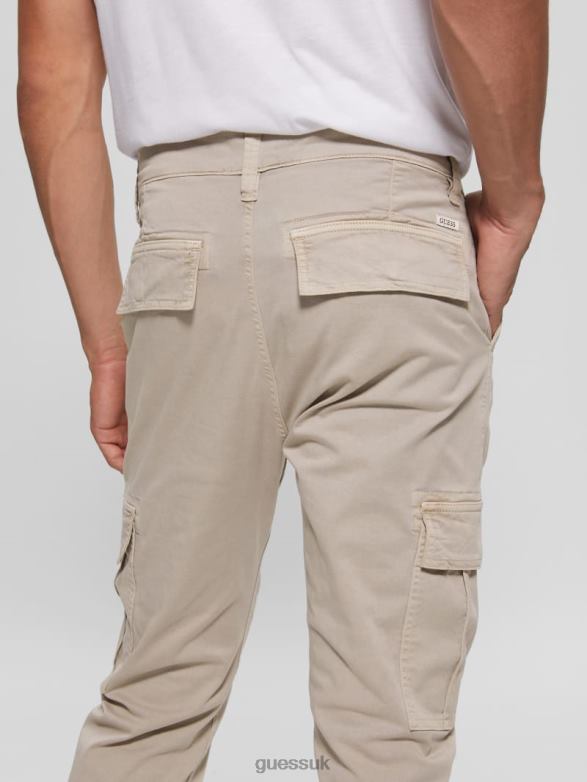 GUESS Men Lonta Classic Cargo Pants Pasadena Stone Multi Apparel V28V63968