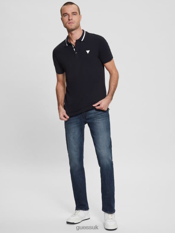 GUESS Men Eco Lyle Polo Bleu Elegant Apparel V28V64094