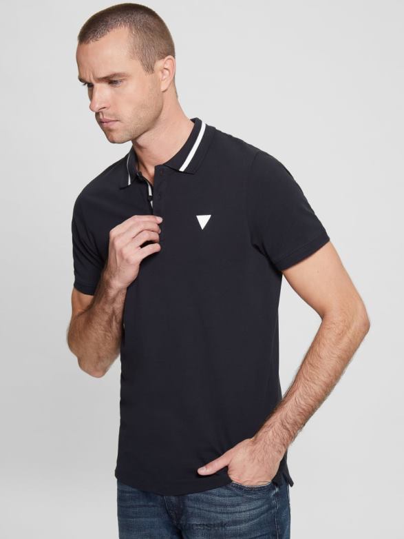 GUESS Men Eco Lyle Polo Bleu Elegant Apparel V28V64094