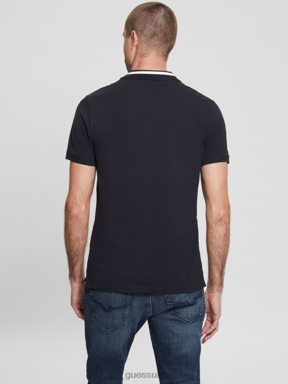 GUESS Men Eco Lyle Polo Bleu Elegant Apparel V28V64094