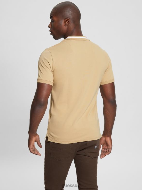 GUESS Men Eco Lyle Polo Mountain Honey Apparel V28V64047