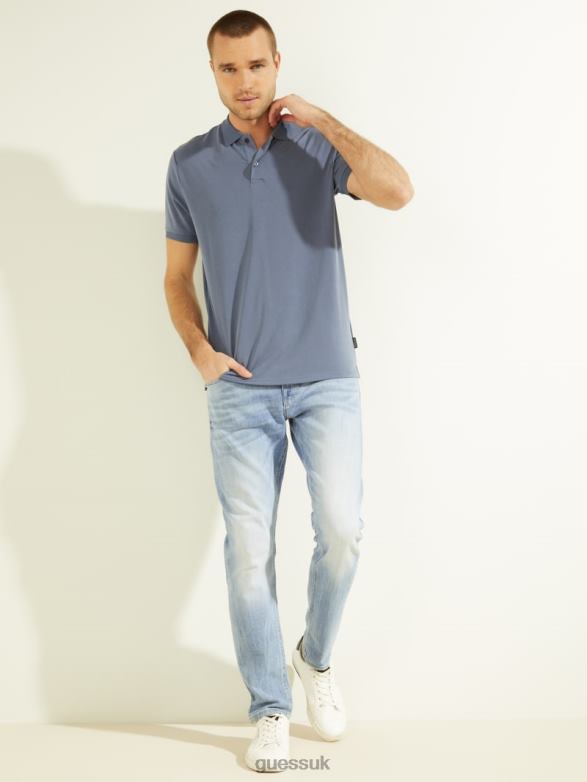 GUESS Men Iker Polo Mojave Stone Apparel V28V64149