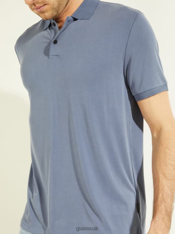GUESS Men Iker Polo Mojave Stone Apparel V28V64149
