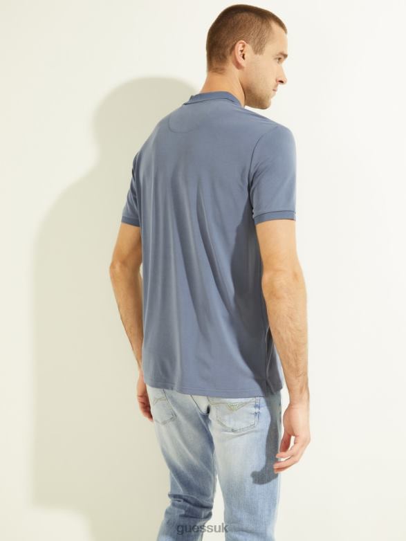 GUESS Men Iker Polo Mojave Stone Apparel V28V64149