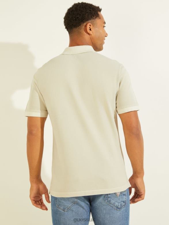 GUESS Men Washed Polo Grey Boundary Apparel V28V64142