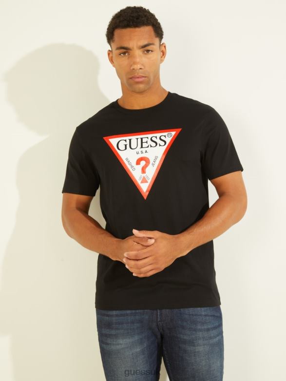 GUESS Men Classic Logo Tee Jet Black Apparel V28V64011