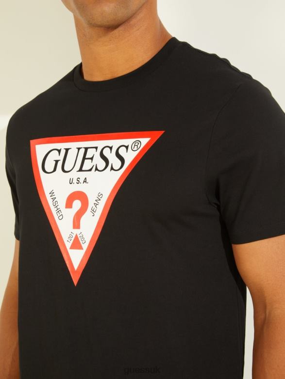 GUESS Men Classic Logo Tee Jet Black Apparel V28V64011