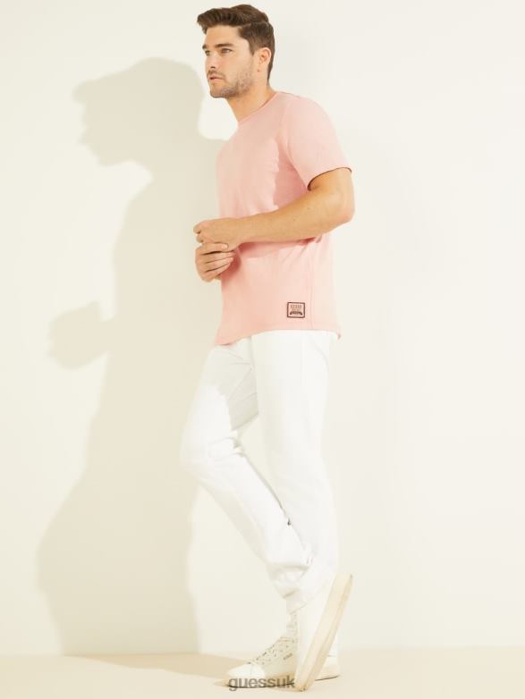 GUESS Men Dustin Tee Blush Cotton Apparel V28V64102