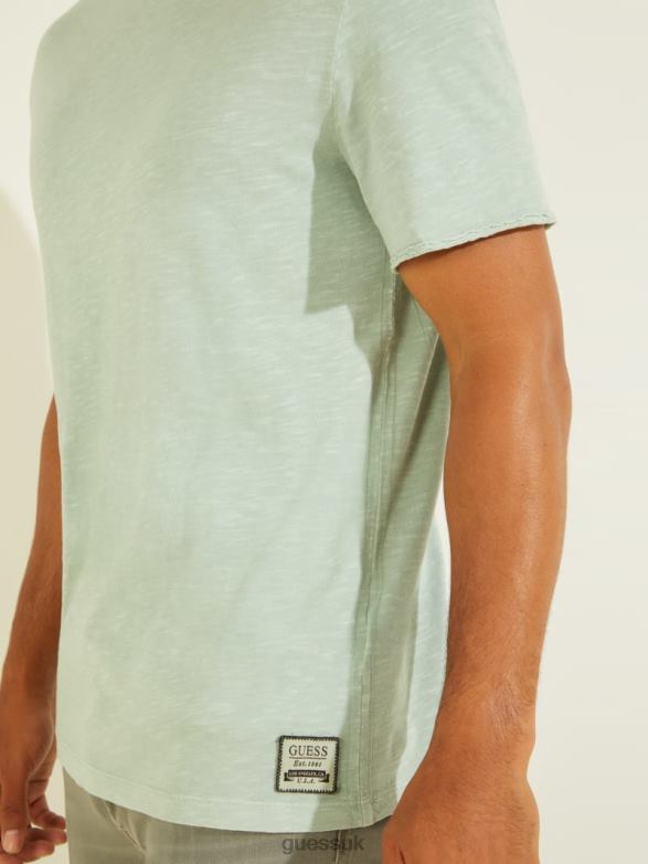 GUESS Men Dustin Tee Matcha Dust Apparel V28V64078
