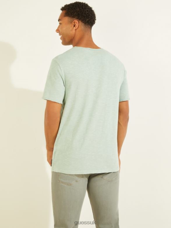 GUESS Men Dustin Tee Matcha Dust Apparel V28V64078