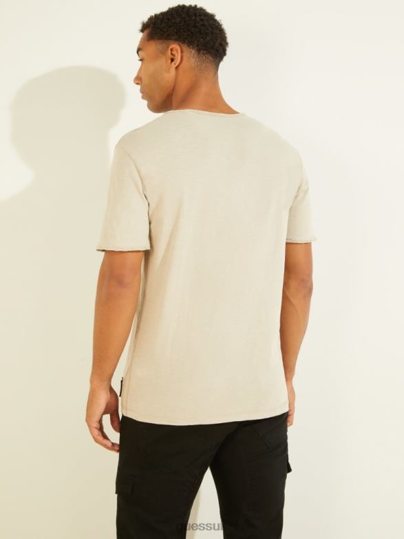 GUESS Men Dustin Tee Pasadena Stone Apparel V28V64079