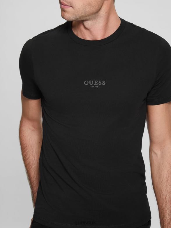 GUESS Men Eco Aidy Tee Black Apparel V28V64082