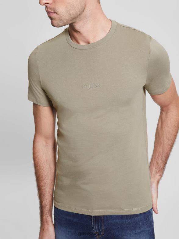 GUESS Men Eco Aidy Tee Mossy Green Apparel V28V64125