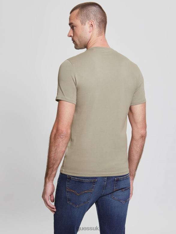 GUESS Men Eco Aidy Tee Mossy Green Apparel V28V64125