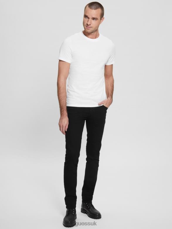 GUESS Men Eco Aidy Tee Pure White Apparel V28V64085