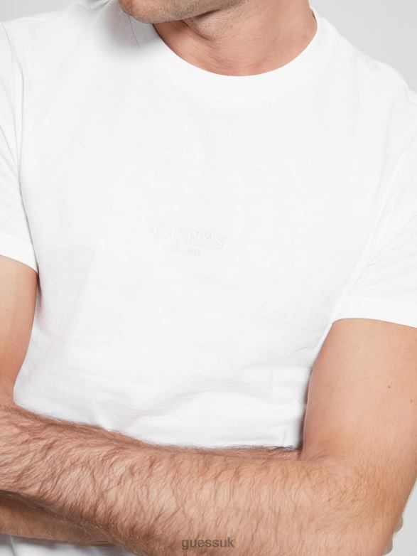 GUESS Men Eco Aidy Tee Pure White Apparel V28V64085